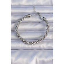 Pileli Store Pilelistore Pirinç Gümüş Renk Sarmal Model Bileklik - TJ-BB6296