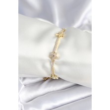 Pileli Store Pilelistore Pirinç Gold Renk Yıldız Model Kadın Bileklik - TJ-BB7986