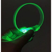 Pileli Store Pilelistore 3 Modlu Pilli LED Işıklı Esnek Parti Bilekliği Yeşil