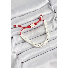 Pileli Store Pilelistore Pirinç Asansörlü Beyaz Juju Kadın Bileklik - TJ-BB7189