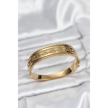 Pileli Store Pilelistore 316L Çelik Gold Renk Vintage Model Kadın Kelepçe Bileklik - TJ-BB8071