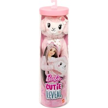 Barbie® Cutie Reveal™ Serisi - Kuzucuk, Bebek ve Aksesuarları, Yumuşak Dostlar Serisi Kuzucuk, 10 Sürpriz JJP66