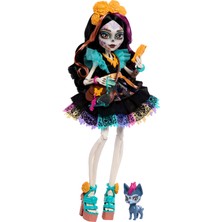 Monster Hıgh® Skelıta Calaveras™ Bebek | Fırfırlı Elbise Giyen Monster High Skelita Calaveras Bebek, Evcil Dostu Candelita ve 7 Aksesuar JHK34