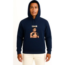 Bahriyeli Collection Kapüşonlu Islam Makhachev Göğüs Baskılı Unisex Sweatshirt