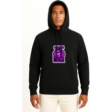 Bahriyeli Collection Kapüşonlu Stranger Things Steve Harrington Sticker Göğüs Baskılı Unisex Sweatshirt