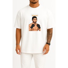 Bahriyeli Collection Oversize Islam Makhachev Göğüs Baskılı Unisex T-Shirt