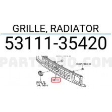 TŞT Toyota Hilux Ön Panjur Nikelaj 1998-2000 (Oem No:  5311135420)