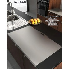 Farmtokid Paslanmaz Çelik Tezgahlık – Çift Yüzey 50X80CM - 316 Kalite