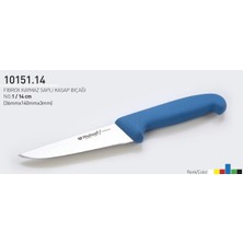 Fibrox Kaymaz Saplı Kasap Bıçağı 14 cm No.1 Hulusi - Drita Bıçak 36MM x 140MM x 3mm 10151.14 (Turuncu Renk)