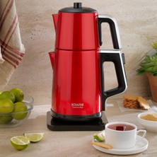 Schafer Teaform Plus Paslanmaz Çay Makinesi-Lal Kırmızı