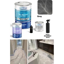Demarin Çift Bileşenli Solventsiz Sıvı Mermer, Liquid Marble Tezgah Yenileme Kiti Takım
