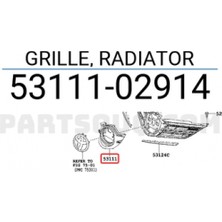 TŞT Toyota Auris Ön Panjur Logo Yuvası 2013- (Oem No:  5311102914)