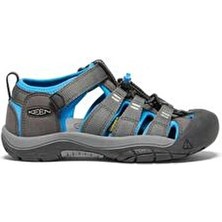 Keen Newport H2 Gri/Mavi Çocuk Sandalet Kapalı Burun Cırt Cırtlı Günlük Kullanım İçin