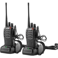 CoverZone BF-888S | PMR446 El Telsizi 16 Kanal 446MHZ-446.2MHZ 0.5W Vox Ctcss Dcs Gürültü Azaltma Uzun Menzil Dahili Fener Şarjlı Batarya Walkie Talkie, 140 gr