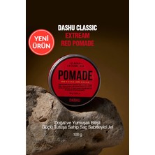 Doğal & Yumuşak Bitişli Güçlü Tutuşa Sahip Saç Sabitleyici Jel Dashu Classic Extreme Red Pomade 100G