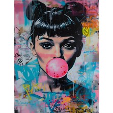 Fuart.Co Şehirli Kız Dijital Baskı Pop Art Temalı Poster (Çerçevesiz) Pafu