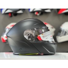 Sway 917 Mat Black Güneş Vizörlü Çene Açılır Kask