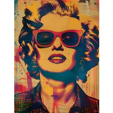 Fuart.Co Golden Hour Monroe Dijital Baskı Pop Art Temalı Poster (Çerçevesiz) Pafu
