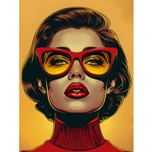 Fuart.Co Retro Agent Dijital Baskı Pop Art Temalı Poster (Çerçevesiz) Pafu
