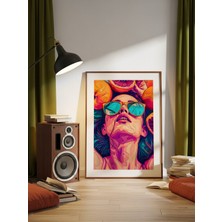 Fuart.Co Pop Art Gözlüklü Dijital Baskı Pop Art Temalı Poster (Çerçevesiz) Pafu