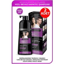 Morfose Hızlı Beyaz ve Gri Kapatıcı Şampuan Siyah 420 ml 2 Adet