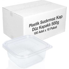 Supertrend Sızdırmaz Kendinden Kapaklı Plastik Kap 500 gr 100 Adet x 10 Paket-Koli