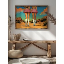 Fuart.Co Iki Kadın ve Çöl Dijital Baskı Pop Art Temalı Poster (Çerçevesiz) Pafu