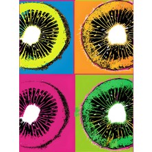 Fuart.Co Renkli Kivi Dijital Baskı Pop Art Temalı Poster (Çerçevesiz) Pafu