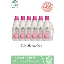 Ega Aktif Kapsül Teknolojili Orkide Çamaşır Yumuşatıcısı 6 X 1040 ml 264 Yıkama