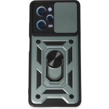 Eco Port Xiaomi Redmi Note 12 Pro 5g Kılıf Pars Lens Yüzüklü Silikon - Yeşil