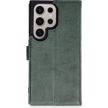 Newface Samsung Galaxy S24 Ultra Kılıf Trend S Plus Kapaklı Kılıf - Yeşil