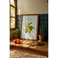 Fuart.Co Sarı Limon Deniz Canlıları Mutfak Serisi Poster (Çerçevesiz) Sffu