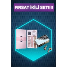 Stylmenplus Bileklikli Amoled Ekran Akıllı Saat ve Dijital Göstergeli Kablosuz Bluetooth Kulaklık Anc/ Enc