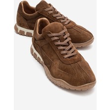 Luvi Lars Taba Süet Hakiki Deri Kadın Günlük Sneaker