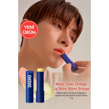 Renk Değiştiren, Hyalüronik Asitli Nemlendirici Balm Dashu Mens Color Change Lip Balm Warm Orange