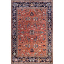 Aren Halı Nankin Çerçeveli Multi Polyester ve Pamuklu Kaydırmaz Tabanlı Yıkanabilir Dijital Baskı Halıs