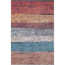 Aren Halı Doca Modern Multi Polyester ve Pamuklu Kaydırmaz Tabanlı Yıkanabilir Dijital Baskı Halısı