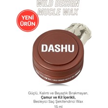 Güçlü, Kalıntı Bırakmayan, Çamur ve Killi, Besleyici Dashu For Men Wild Design Mucle Wax 15ML