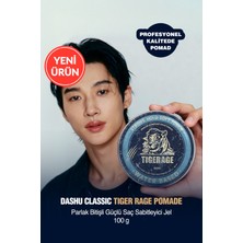 Profesyonel ve Parlak Bitişli Güçlü Tutuşa Sahip Saç Sabitleyici Jel Dashu Classic Tiger Rage Pomade