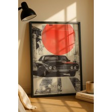 Fuart.Co Siyah Klasik Otomobil Dijital Baskı Poster (Çerçevesiz) Refu