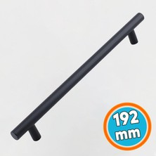 Nzb Mobilya Mutfak Çekmece Dolap Dolabı Kulpu Kulbu Kulplar Mat Siyah Metal Kulp 192 mm 19.2 cm