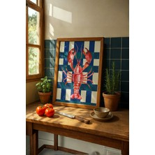 Fuart.Co Potikare Istakoz Deniz Canlıları Mutfak Serisi Poster (Çerçevesiz) Sffu