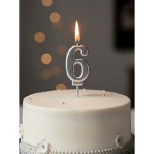 Parti Adresi Rakam Mum Gümüş No:6