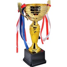 Supertrend 34 cm Kupa Siyah Zemin Kupa Madalya Gold Kaplama Y119A Ücr