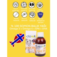 Clovit Köpek Somon Balık Yağı 200 ml – Omega 3 & 6 Epa Dha Içeren Takviye