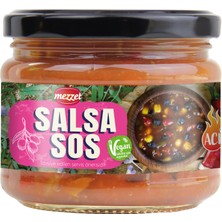 Mezzet Acılı Salsa Sos 300 G - Koruyucusuz Vegan Gurme Meksika Sosu