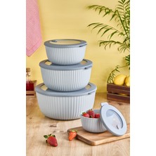 Elegance Serisi Sızdırmaz Kapaklı 4'lü Saklama Kabı Seti Mikrodalga & Buzdolabı Uyumlu