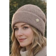 Modex Minimal Kar Tanesi Broş Detay Yumuşak Doku Sakallı Bere