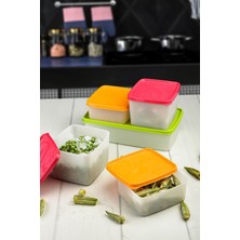 Pazarika Alaska Derin Dondurucu Saklama Kabı Seti 5'li Set Saklama Kabı