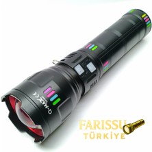 farissu PS-3900 Profesyonel Şarjlı El Feneri 110W 11000 Lümen Zoomlu Powerbank 4 Modlu